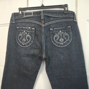 SIWY HANNAH SLIM CONTOURED CROP SKINNY DARK BLUE JEANS, 29